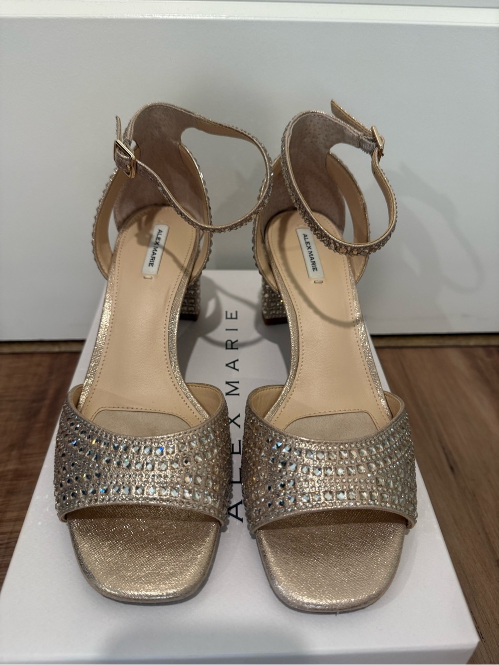Alex Marie, Ellise Heels Soft Gold, Size 8